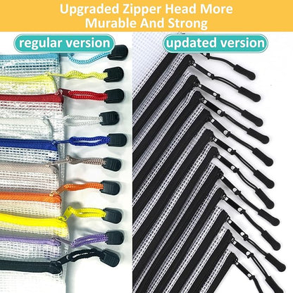 YOPCDJ 12pcs Mesh Zipper Pouch Bags, A5 Storage Bag - Image 4