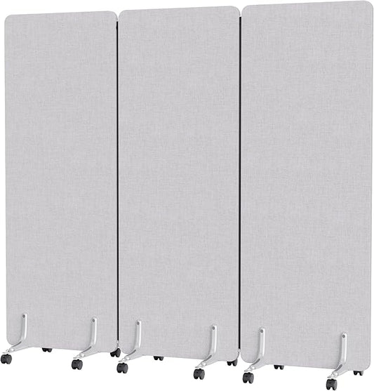 MORDEER 70.8" W x 63" H Freestanding Partition Room Dividers, Acoustic Panels by MORDEER