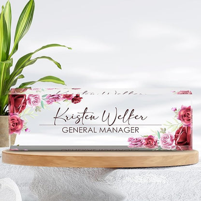 Personalized Name Plate for Desk, Custom Desk Name Plate, Acrylic Name Plate - Image 7