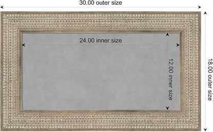 Amanti Art Silver Framed Magnetic Board 18x30 Small Vision Board - Image 3