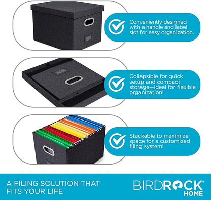 Internet's Best Collapsible File Storage Organizer | Decorative Linen Filing & - Image 6