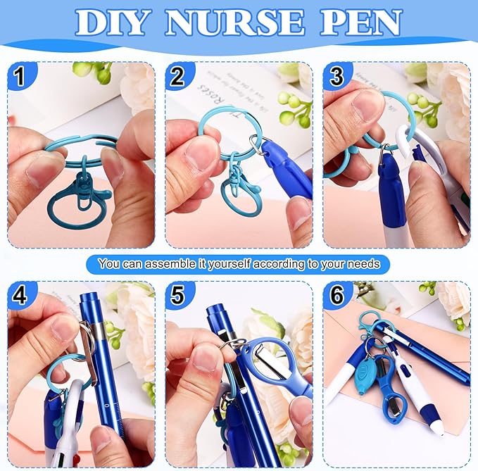 24 pcs Nurse Pen Set Include Permanent Marker Pen Pen Lights - Image 3