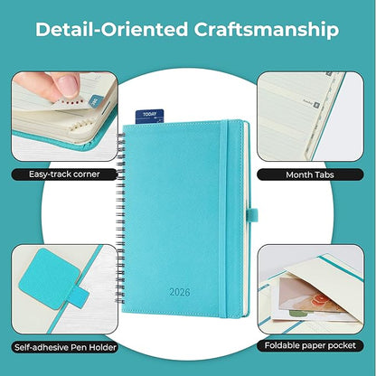 IN-LUXPRO Planner 2026 Daily Weekly and Monthly, 12 Months Spiral Bound - Image 6