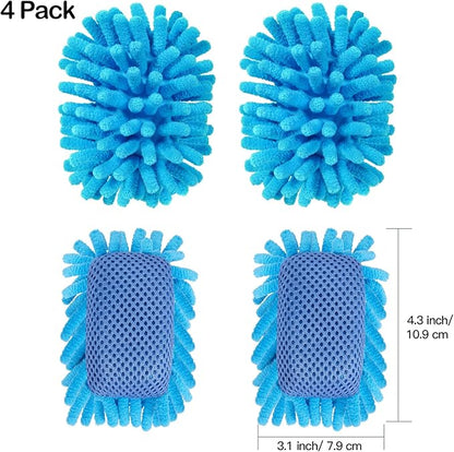 SITHON 4 Pieces Magnetic Microfiber Shag Whiteboard Eraser, Washable Microfiber - Image 2