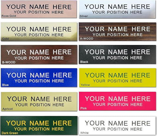 Personalized Office Name Plate 2"x10" Customize Wall Door Sign NamePlate by Icomecn