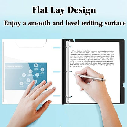 INFUN 1 Inch Telescoping 3 Ring Binder -12 PCS-White, Flexible Binders - Image 4