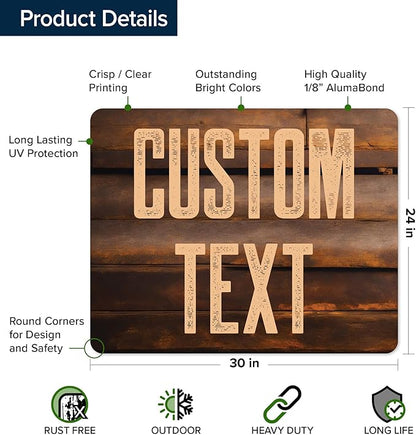 Custom Sign, Custom Street Sign, 11 Font Colors, 13 Font Styles, 4 Hole Options - Image 6