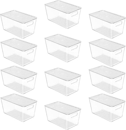 Vtopmart 12 Pack Clear Stackable Storage Bins by Vtopmart