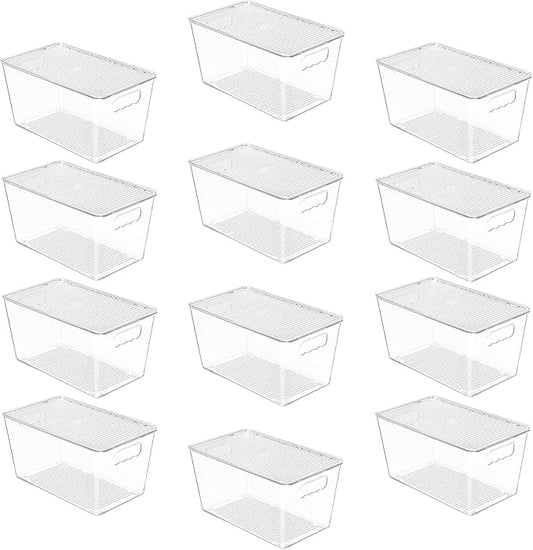 Vtopmart 12 Pack Clear Stackable Storage Bins by Vtopmart