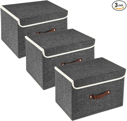 TYEERS Collapsible Storage Boxes, Washable Fabric Storage Bins by StorageOrganization