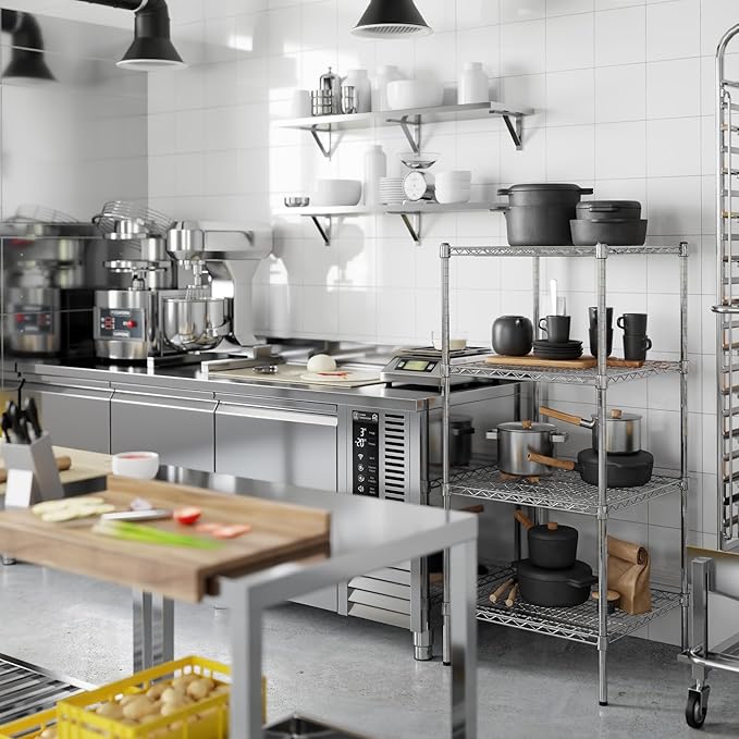 Regal Altair 24" Deep x 24" Wide x 54" Height Wire Shelving Kit | 4-Tier | NSF - Image 5