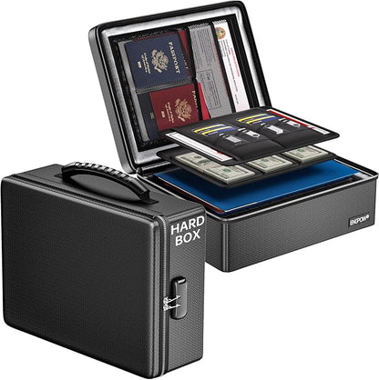 ENGPOW Fireproof Document Box, Hard Case File Box by ENGPOW