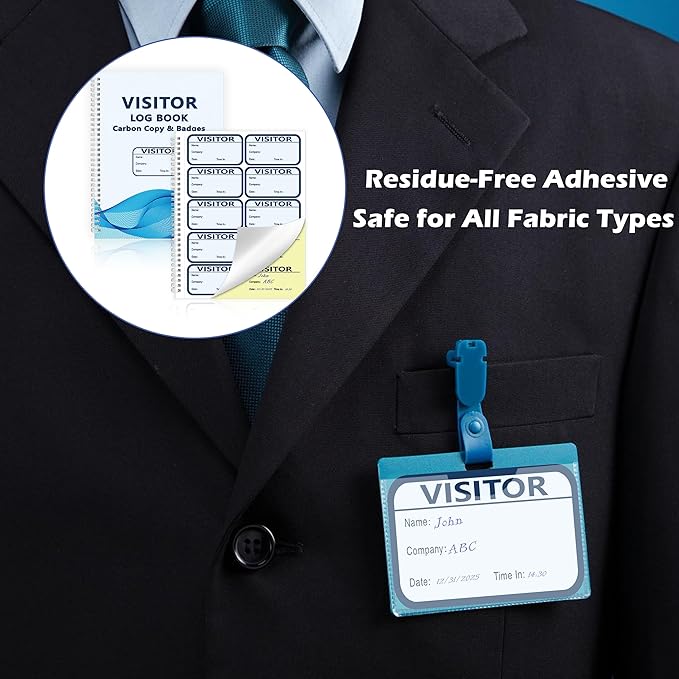 2 Pack of 300 Visitor Badges Registry Log - Image 4
