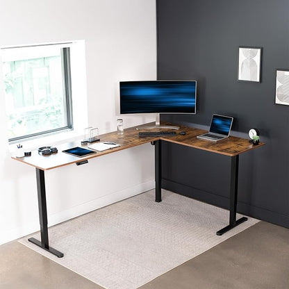 VIVO Electric Corner 84 x 63 inch L-Shaped Standing Desk, Memory Height - Image 8