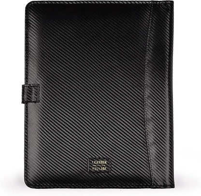 LEATHER VILLAGE Portfolio Professional Organizer – Carbon Fiber Genuine Leather - Image 5
