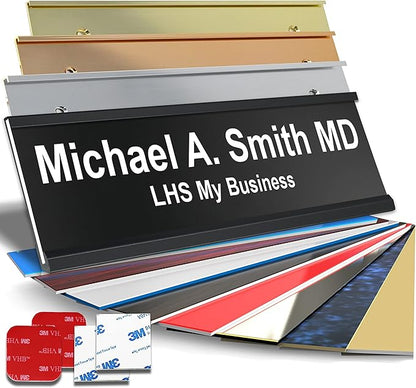 Personalized Name Sign with Name Plate Holder, with Choice of Mounting by LHS+My+Business