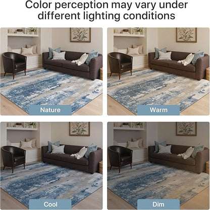 GENIMO No Crease Non Slip 6x9 Area Rugs - Image 8