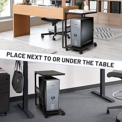 Bfttlity PC Stand Computer Tower Stand 2-Tier Metal CPU Holder - Image 4