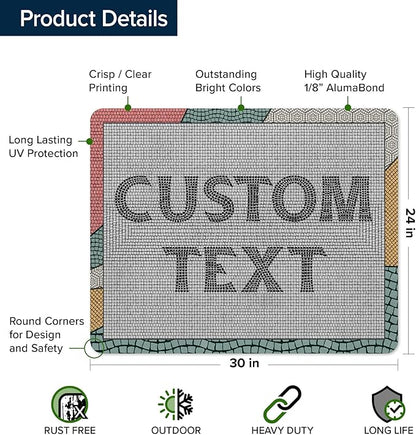 Custom Sign, Custom Street Sign, 11 Font Colors, 13 Font Styles, 4 Hole Options - Image 6