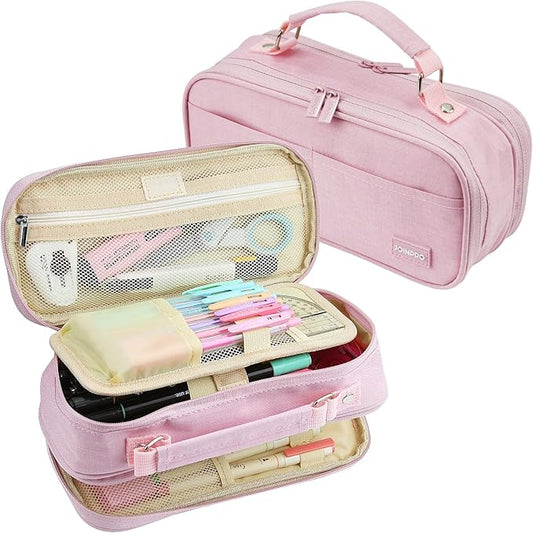 JOINPRO Pencil Case, Large Capacity Pencil Case Organizer; Double Zipper by JOINPRO