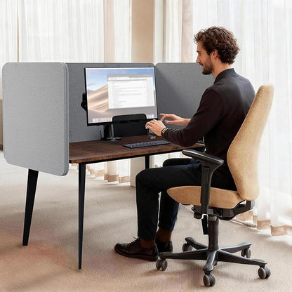 KERRAM Desk Privacy Panel 24 x 24 Inch, Sound Absorbing & Proof Desk Divider - Image 7