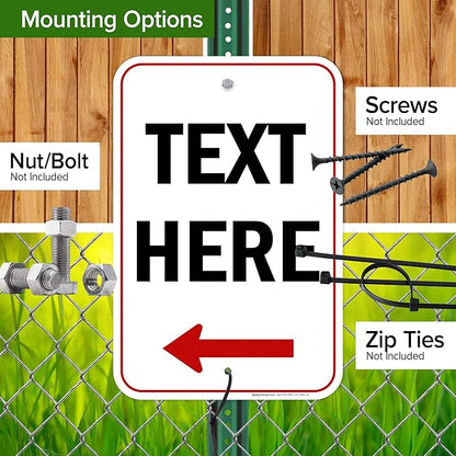 Custom Arrow, Custom Directional Sign, Left Arrow, 12x18 Inches, Rust Free .063 - Image 5