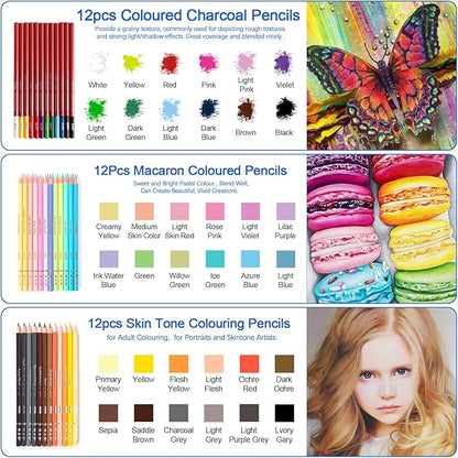 H & B Art Supplies, 72 Pack Drawing Supplies - Image 4