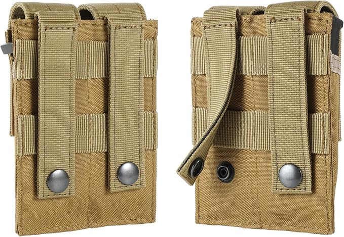 Tactical Single/Double Pistol Mag Pouch Outdoor Molle Open-Top Magazine Pouch - Image 4