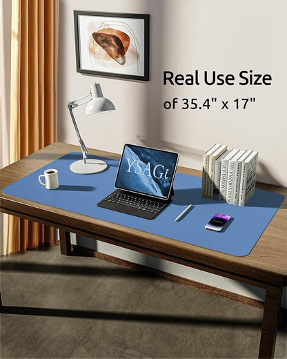 YSAGi Leather Desk Protector, Office Mat, Large Mouse Pad, Non-Slip PU Leather - Image 5