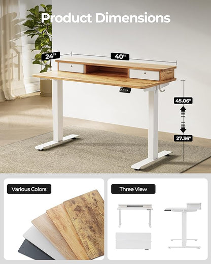 FEZIBO 40 x 24 Inch Height Adjustable Electric Standing Desk - Image 4