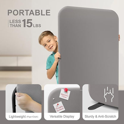DECOLAB Standing Wall Room Dividers, Portable Partition - Image 4