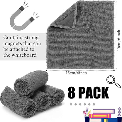 Fanfanwin 8 Pcs Magnetic Microfiber Cleaning Cloth Dry Erasers - Image 2
