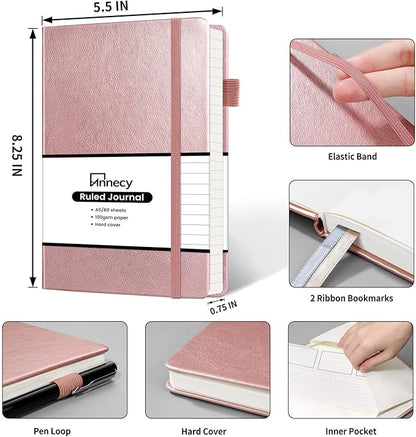 Annecy Lined Journal Notebook, Hardcover Leather Journal - Image 2