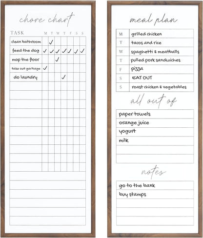 Sheffield Home Set of Two Family Planner Dry Erase Boards Featuring, Chore Chart by SheffieldHome