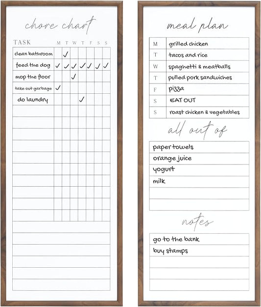 Sheffield Home Set of Two Family Planner Dry Erase Boards Featuring, Chore Chart by SheffieldHome