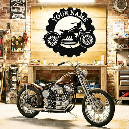 Custom Dirt Bike Metal Signs Personalized Motorcycle Name Sign Custom Garage - Image 2