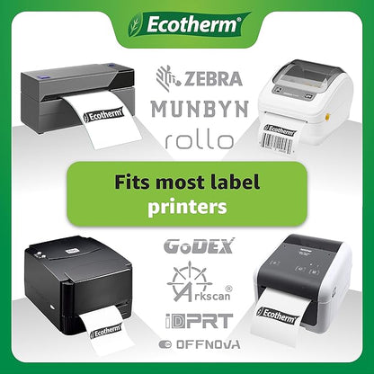 4" x 3" Thermal Labels | 4 Rolls | 2100 Labels | fits Zebra, Offnova Thermal - Image 5