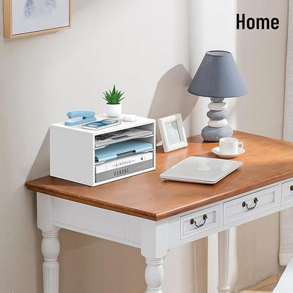 SHARKWOODS Wood Desk Organizer, 3 Tier Paper Tray Organizer - Image 7