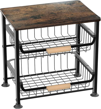 NiuYichee 3-layer Kitchen Fruit Storage Basket Snack Rack, Countertop & Desktop by NiuYichee