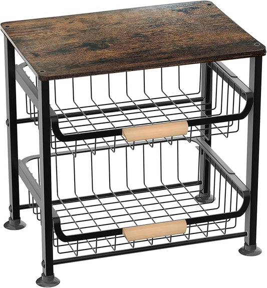 NiuYichee 3-layer Kitchen Fruit Storage Basket Snack Rack, Countertop & Desktop by NiuYichee