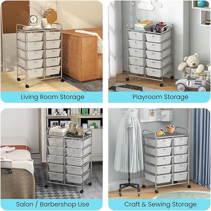 GLACER 10 Drawer Rolling Cart, Storage Cart - Image 7