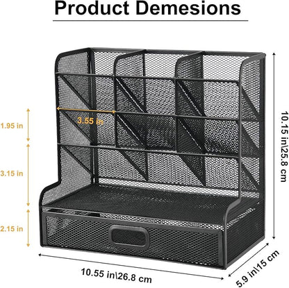 Marbrasse Mesh Pen Holder for Desk, Desk Organizers and Accessories for Office - Image 6