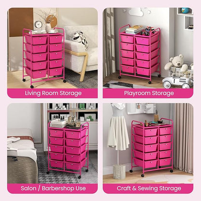 GLACER 10 Drawer Rolling Cart, Storage Cart - Image 7