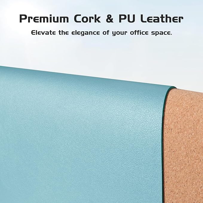 Aothia Double-Sided Desk Pad – 25.6"x13.7" Large Mouse Pad, Leather Desk Mat - Image 2