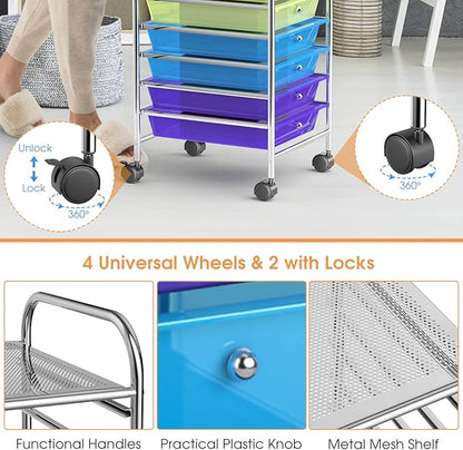 GLACER 10 Drawers Rolling Cart, Storage Cart - Image 4