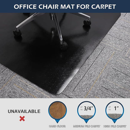 SALLOUS Chair Mat for Carpeted Floors, Vinyl Floor Mat - Image 4