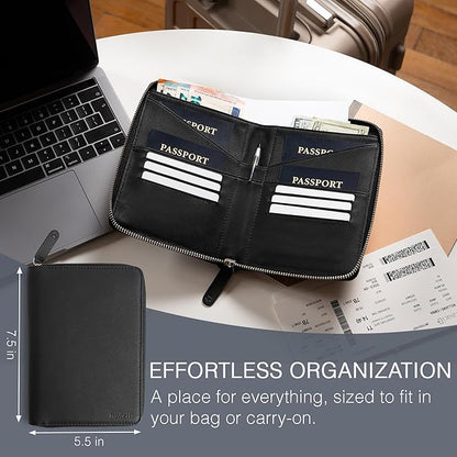 Full Grain Leather Family Passport Holder - Image 5