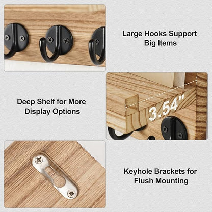 Lwenki Key Holder for Wall, Decorative Key and Mail Holder - Image 3