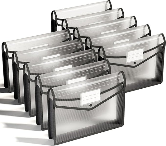 ThinkTex Plastic Expanding File Folder, Transparent envelopes by ThinkTex