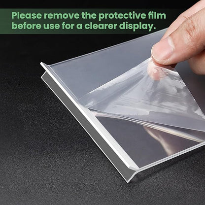 Acrylic Sign Holder 4x6, 21 Pack Clear Table Menu Vertical Double Sided Display - Image 5